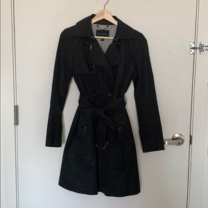 Banana Republic XS Black Trenchcoat